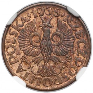 1 grosz 1935 - NGC MS64 RB