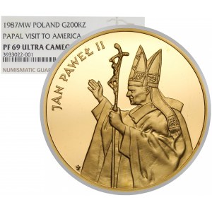 200.000 złotych 1987 Jan Paweł II - 12 uncji czystego złota - NGC PF69 UC