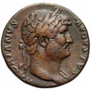 Roman Empire, Hadrianus, Sestertius, Roma 