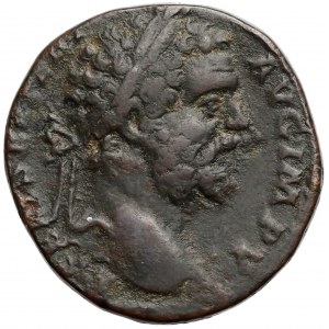 Roman Empire, Septimius Severus, Sestertius, Roma 