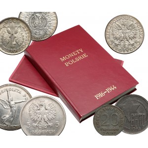 Kolekcja monet 1916-1944 w klaserze (II RP, Getto, WMG...)