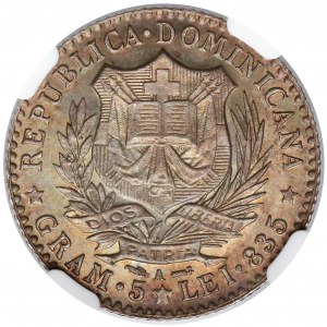 Dominican Republic, Franco 1891 - NGC MS63