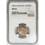 Dominican Republic, Franco 1891 - NGC MS63