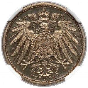 Niemcy, 10 fenigów 1914-E LUSTRZANE - NGC PF63