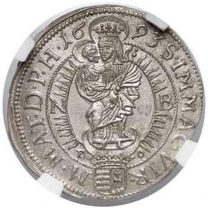 Hungary, Leopold I, 6 Kreuzer 1693