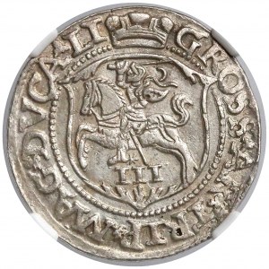 Zygmunt II August, Trojak Wilno 1562 - Pogoń w tarczy