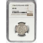 Poniatowski, Półzłotek 1766 F.S. - orzeł typ 1 - 7 listków 