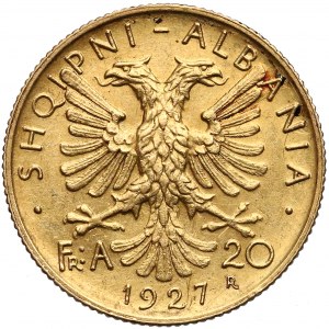 Albania, 20 franga ari 1927
