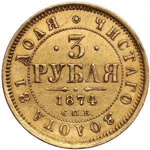 Rosja, 3 ruble 1874 HI