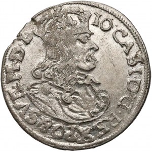 Jan II Kazimierz, Szóstak Kraków 1663 AT - popiersie bez obwódki