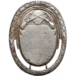 Odznaka z zawodów Bractwa Kurkowego, Ziębice 1936