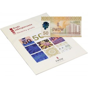 PWPW - banknot testowy 50 + folder