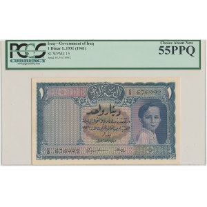 Irak, 1 dinar 1931 (1941) - PCGS 55PPQ