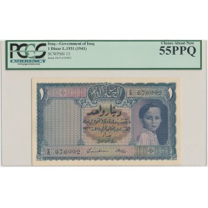 Iraq, 1 Dinar 1931 (1941) - PCGS 55PPQ