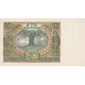 100 złotych 1934 - AV - dwie kreski w znaku wodnym