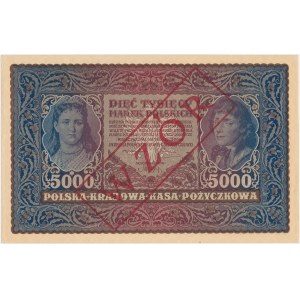 5.000 mkp 02.1920 - WZÓR II Serja A - No. 123,456