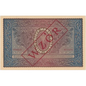 5.000 mkp 02.1920 - WZÓR II Serja A - No. 123,456
