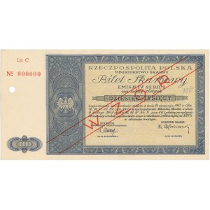 Bilet Skarbowy WZÓR Emisja IV, Seria I - 10.000 złotych 1948