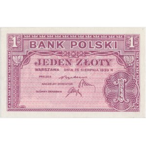 Londyn 1 złoty 1939 - bez serii i numeracji