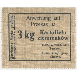 Okupacja Kartka na 3 kg ziemniaków, Cieszyn