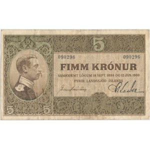 Islandia, 5 koron 1912