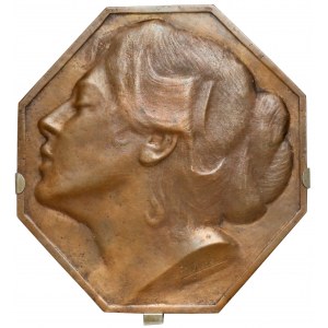 Plakieta ośmioboczna 1911 r. - Portret (J. Wysocki)