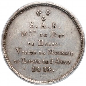 Francja, Ludwik XVIII, ESSAI 5 franków Lille 1814