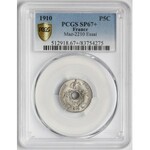France, ESSAI 5 centimes 1910 - PCGS SP67+