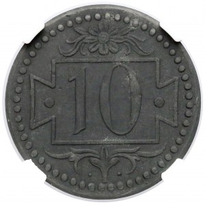 Gdańsk, 10 fenigów 1920 - 56 perełek - typ O.10 - BEZ kropek