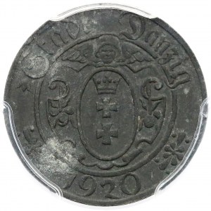 Gdańsk, 10 fenigów 1920 - 56 perełek - typ A.1 