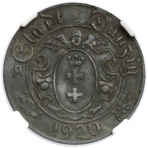 Gdańsk, 10 fenigów 1920 - 56 perełek - typ Q.12 