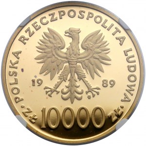 10.000 złotych 1989 Jan Paweł II - NGC PF68 UC