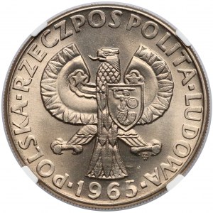 Próba CuNi 10 złotych 1965 VII wieków Warszawy - NGC MS67