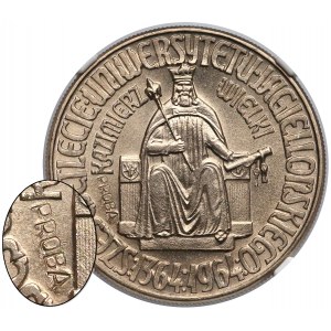 Próba CuNi 10 złotych 1964 Kazimierz Wielki - NGC MS67