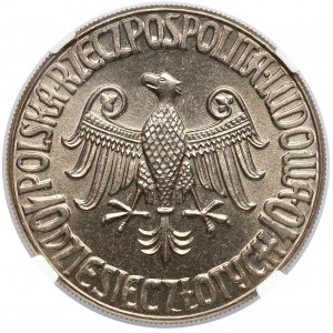Próba CuNi 10 złotych 1964 Kazimierz Wielki - NGC MS67