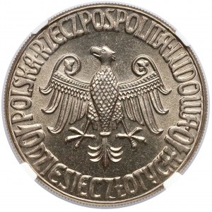 Próba CuNi 10 złotych 1964 Kazimierz Wielki - NGC MS67