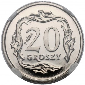 Próba NIKIEL 20 groszy 1990