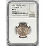 1 złoty 1949 CuNi - NGC MS66