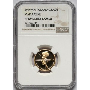 2.000 złotych 1979 Maria Curie-Skłodowska - NGC PF69 UC