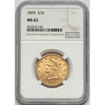 USA, 10 dolarów 1899 - Coronet head - NGC MS62