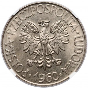 10 złotych 1960 Kościuszko - piękny - NGC MS66