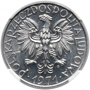 5 złotych 1971 Rybak - Proof Like - NGC MS66 PL