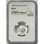 Kobieta i kłosy 1 złoty 1924 - NGC MS61