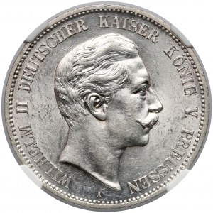Niemcy, Prusy, Wilhelm II, 5 marek 1902-A - NGC AU58