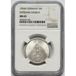 Niemcy, 5 marek 1934-A Katedra w Poczdamie - NGC MS63