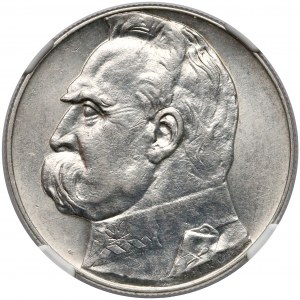 Piłsudski 10 złotych 1934 - NGC AU58