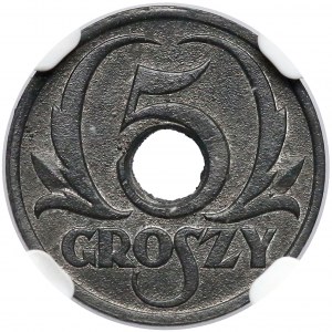 Generalna Gubernia, 5 groszy 1939 - NGC MS64