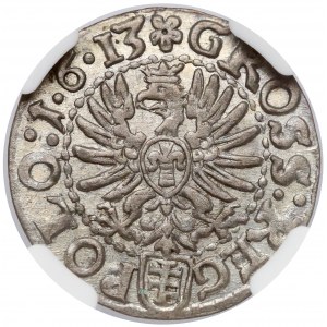 Zygmunt III Waza, Grosz Kraków 1613 - 1•6•13 - piękny