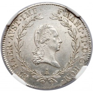 Austria, Franciszek II, 20 krajcarów 1806-A - NGC MS62