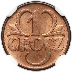 1 grosz 1937 - NGC MS65 RD